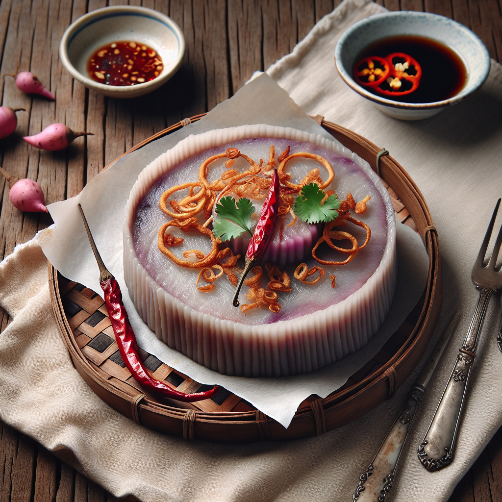 Nationalgericht Singapur: #Steamed Yam Cake# (Rezept)
