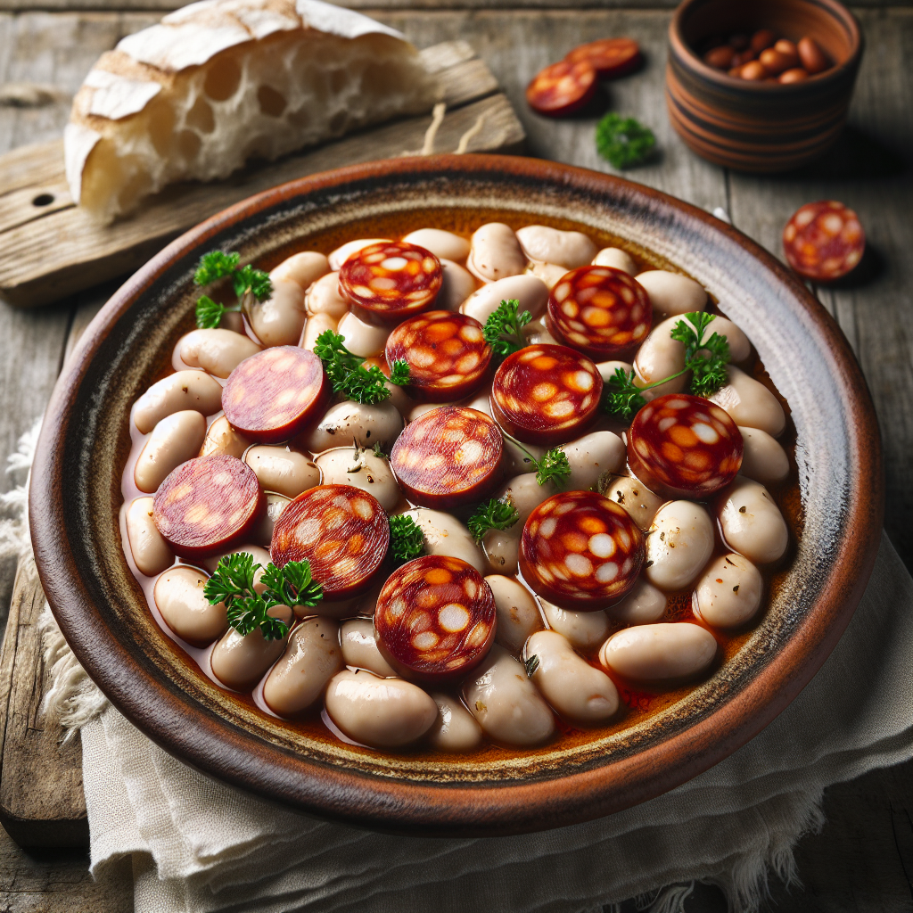 Nationalgericht Spanien: #Alubias Blancas con Chorizo# (Rezept)