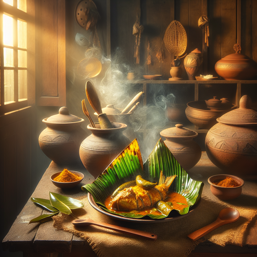 Nationalgericht Sri Lanka: #Banana Leaf Wrapped Fish Curry# (Rezept)