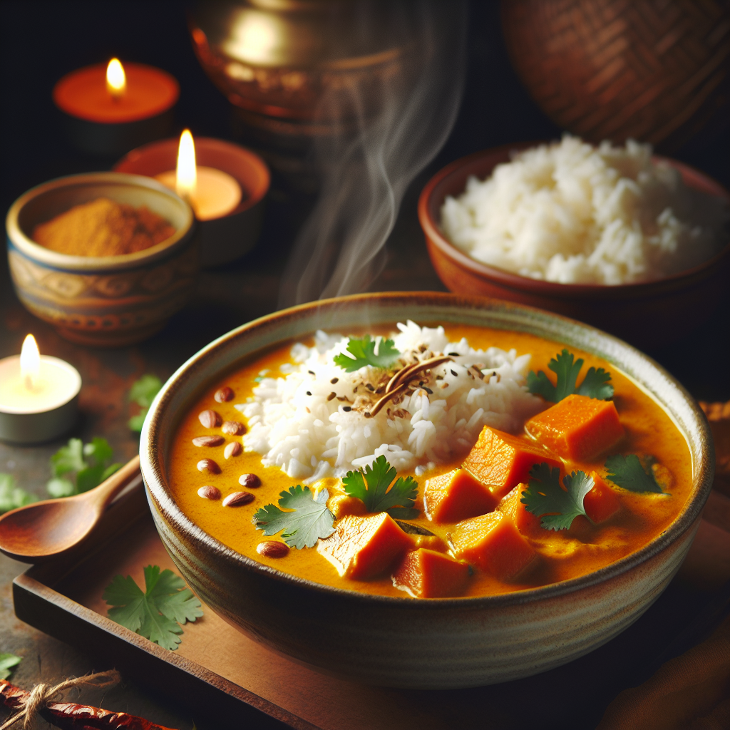 Nationalgericht Sri Lanka: #Coconut Creamed Pumpkin Curry# (Rezept)