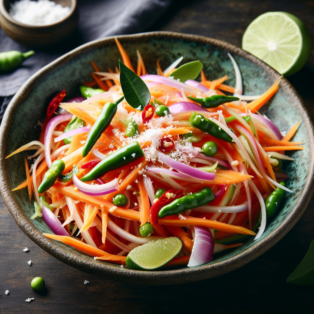 Nationalgericht Sri Lanka: #Papaya Sambol# (Rezept)