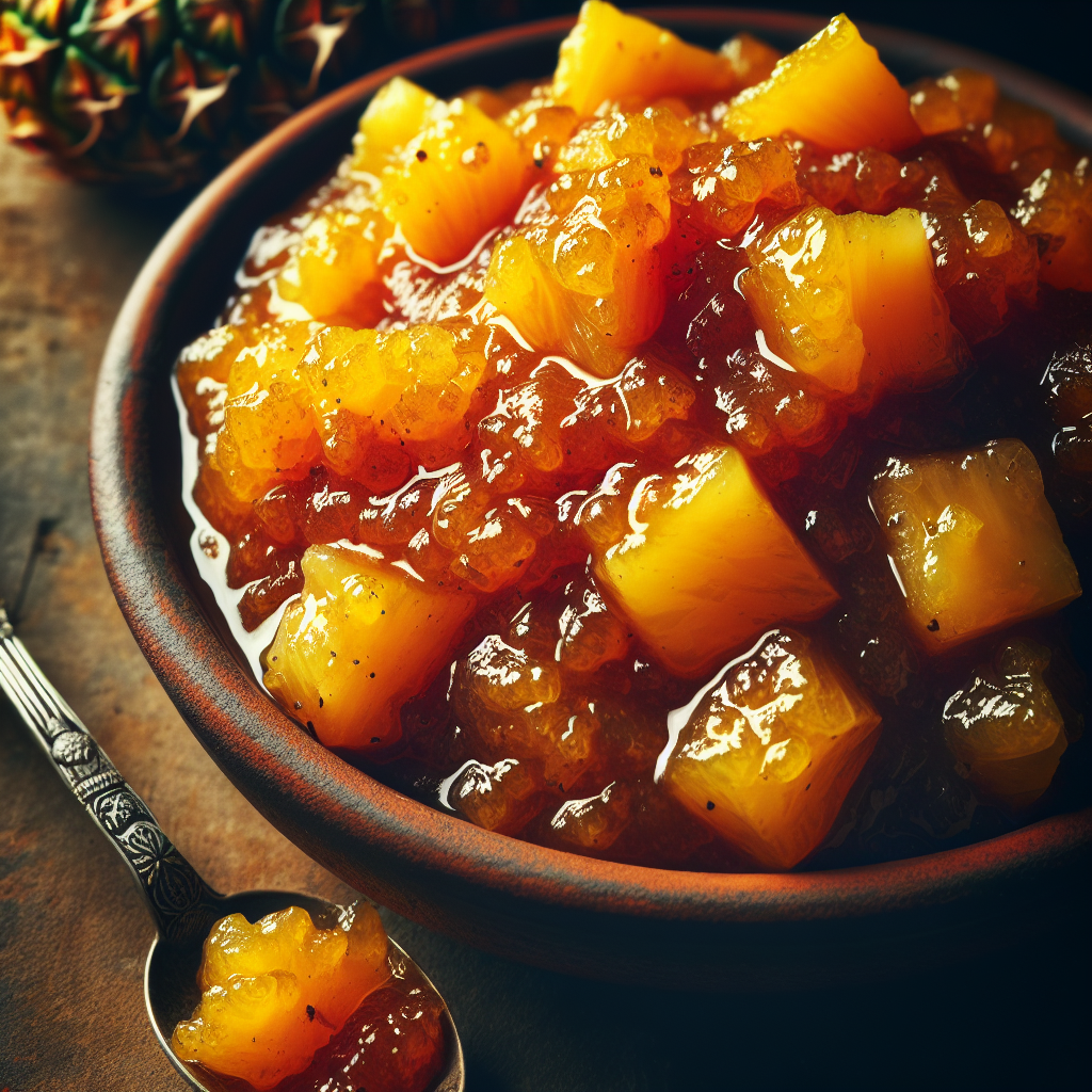 Nationalgericht Sri Lanka: #Pineapple Chutney# (Rezept)