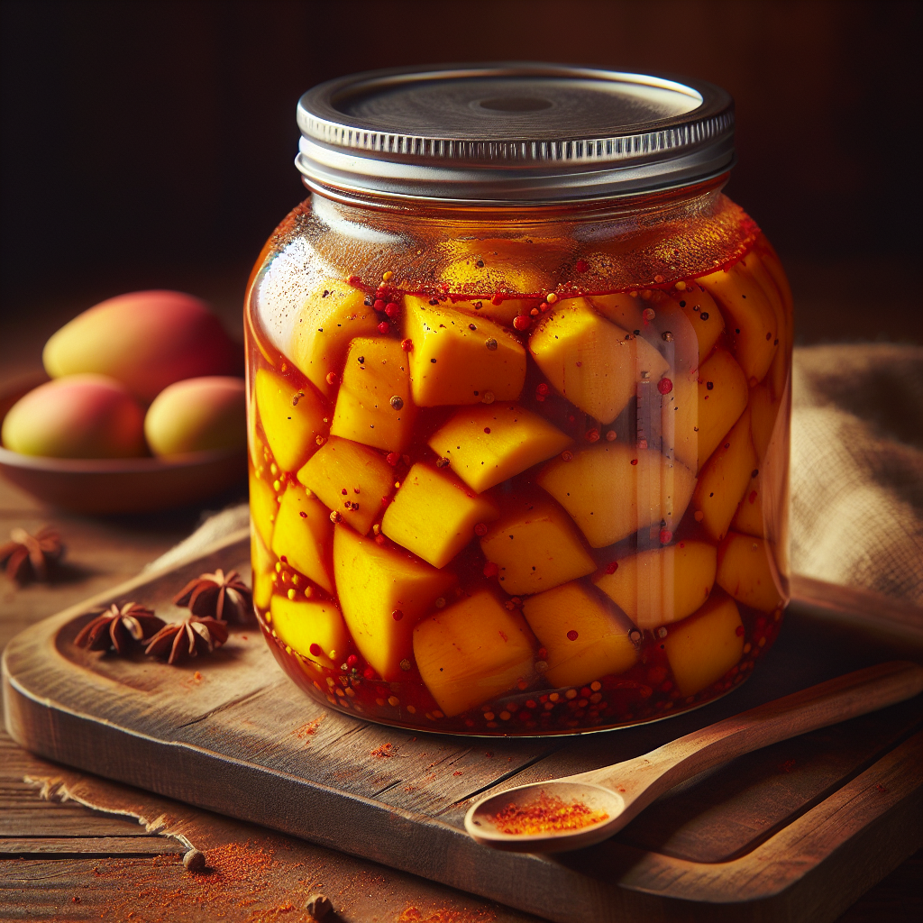 Nationalgericht Sri Lanka: #Spicy Mango Pickle# (Rezept)