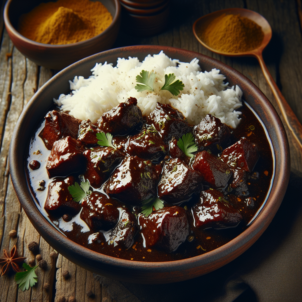 Nationalgericht Sri Lanka: #Sri Lankan Black Pork Curry# (Rezept)