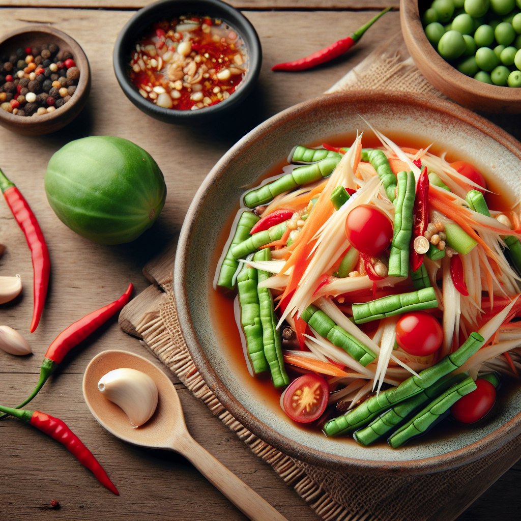 Nationalgericht St. Lucia: Papaya Salad (Rezept)