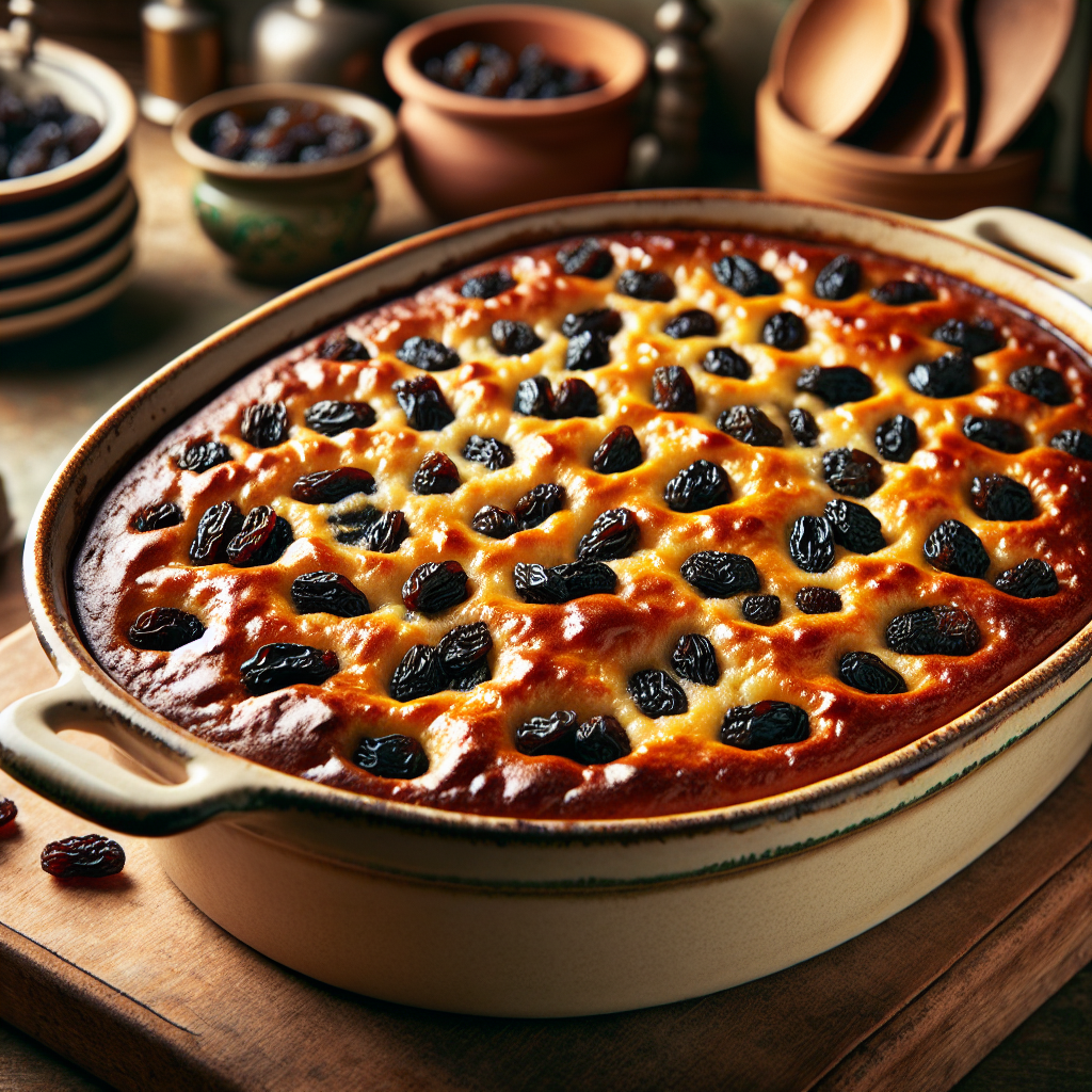 Nationalgericht Österreich: #Semmelauflauf mit Rosinen# (Rezept)