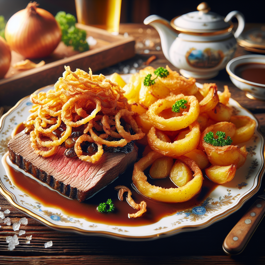 Nationalgericht Österreich: #Zwiebelrostbraten mit Braterdäpfeln# (Rezept)