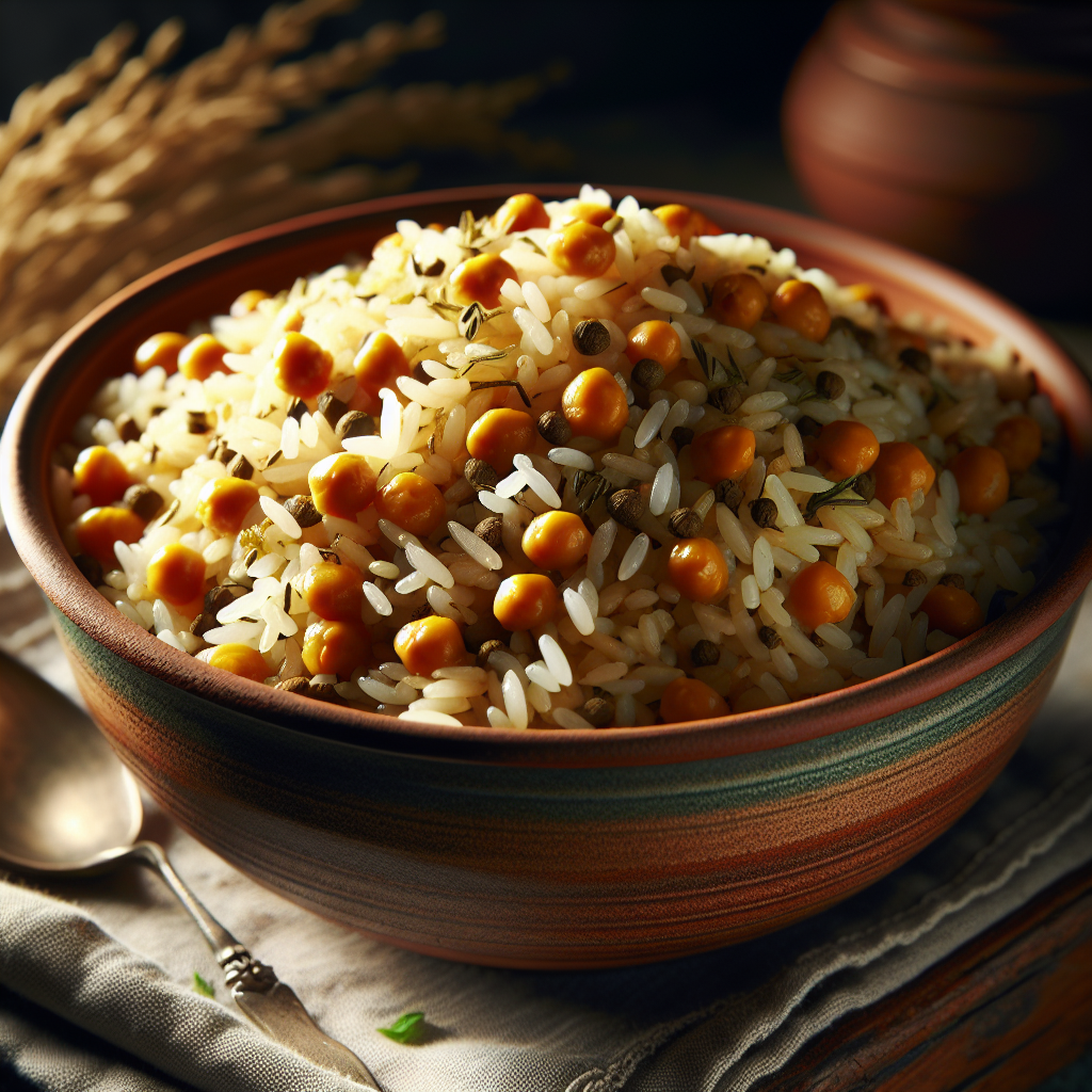 Nationalgericht Sudan: #Rice and Lentil Pilaf# (Rezept)