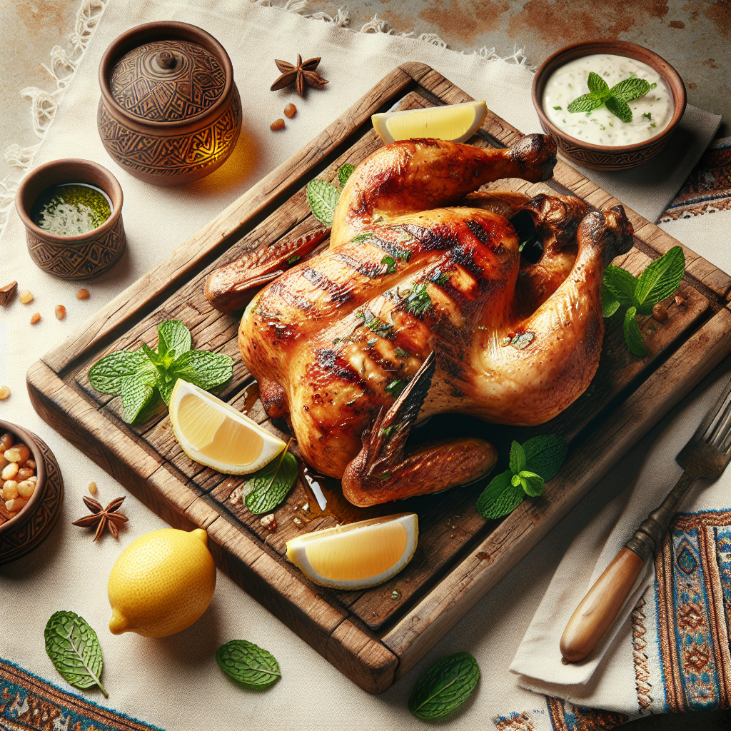 Nationalgericht Syrien: #Farrouj Meshwi# (Rezept)