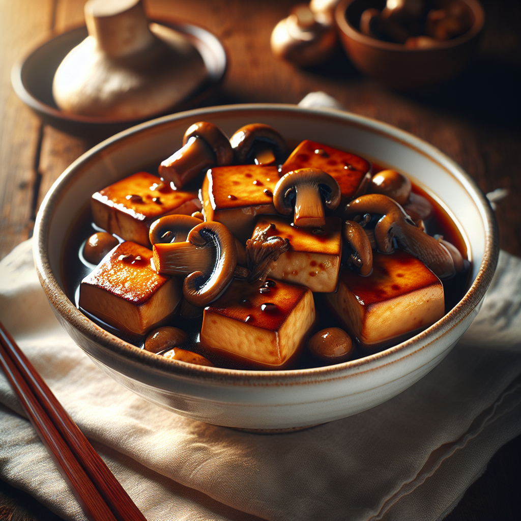 Nationalgericht Taiwan: #Braised Tofu with Mushrooms# (Rezept)