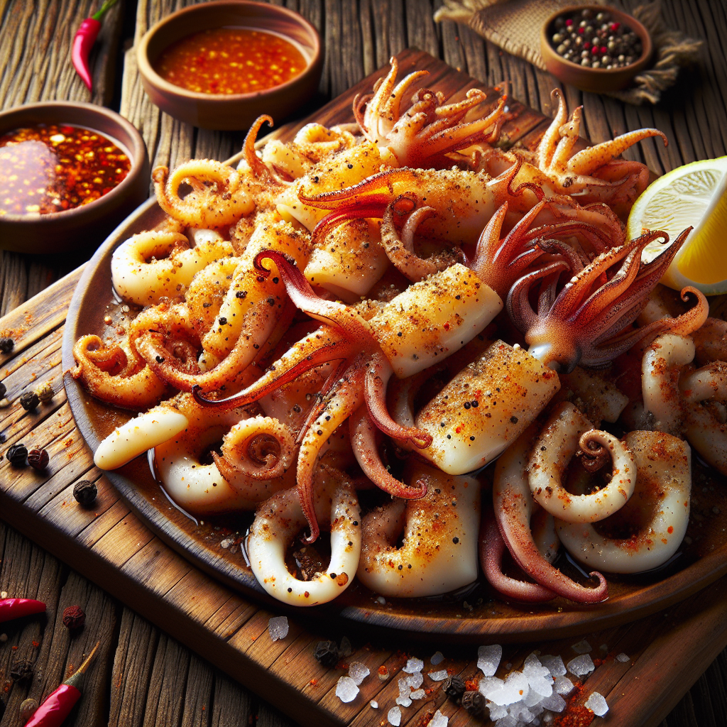 Nationalgericht Taiwan: #Salt and Pepper Squid# (Rezept)