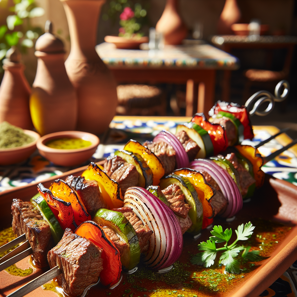 Nationalgericht Tschad: #Kebab de Bœuf# (Rezept)