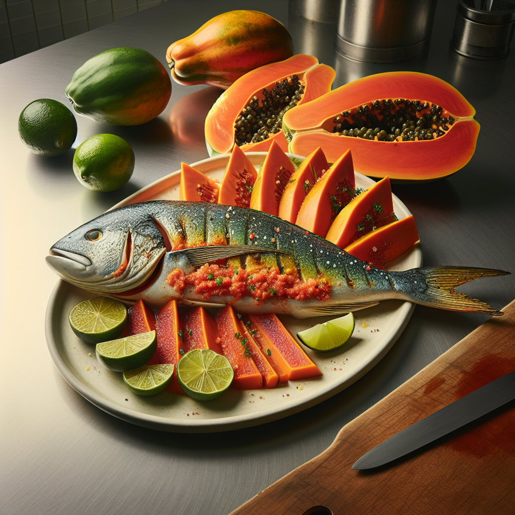 Nationalgericht Tuvalu: #Papaya Lime Fish# (Rezept)