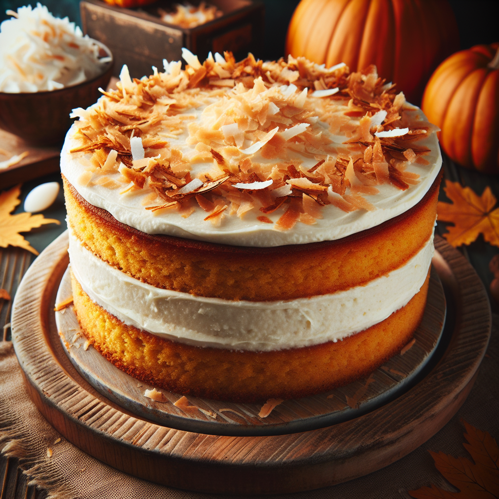 Nationalgericht Tuvalu: #Pumpkin Coconut Cake# (Rezept)