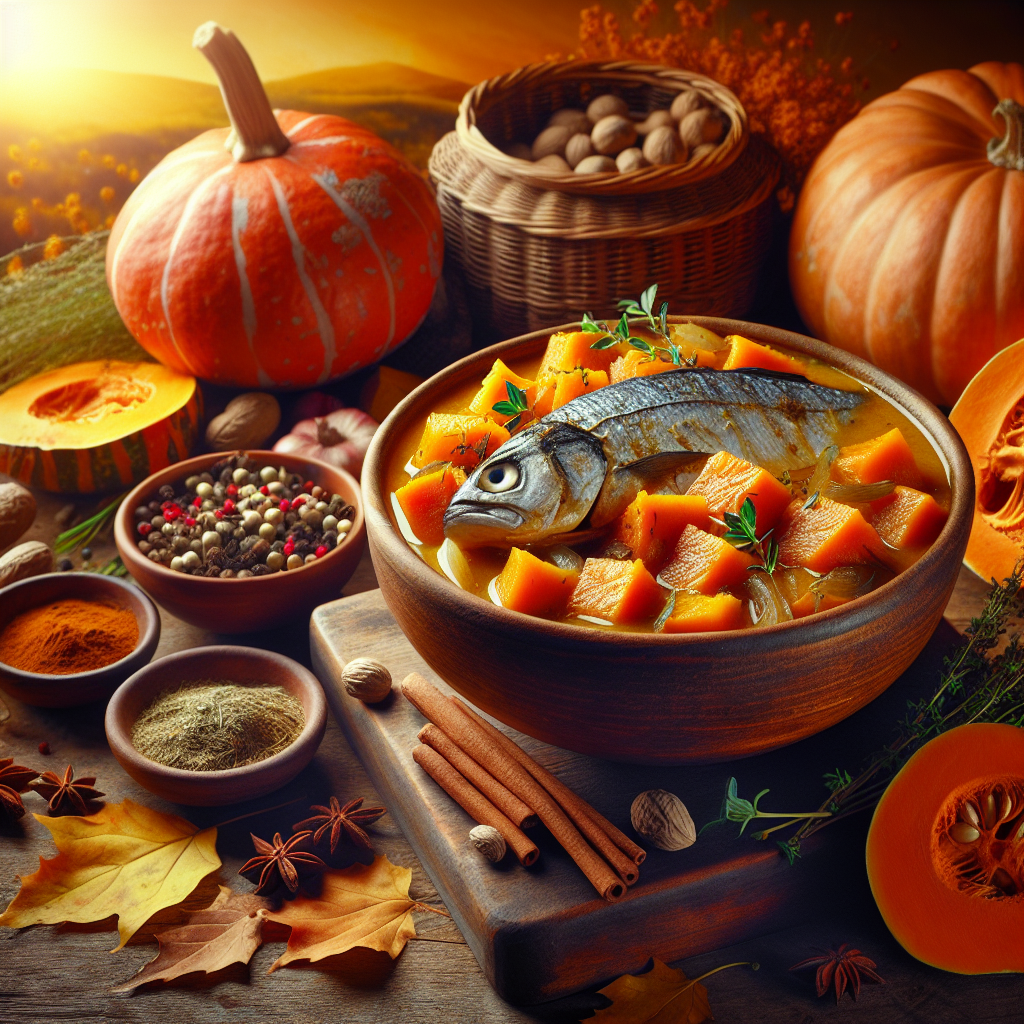 Nationalgericht Tuvalu: #Spiced Pumpkin and Fish Stew# (Rezept)