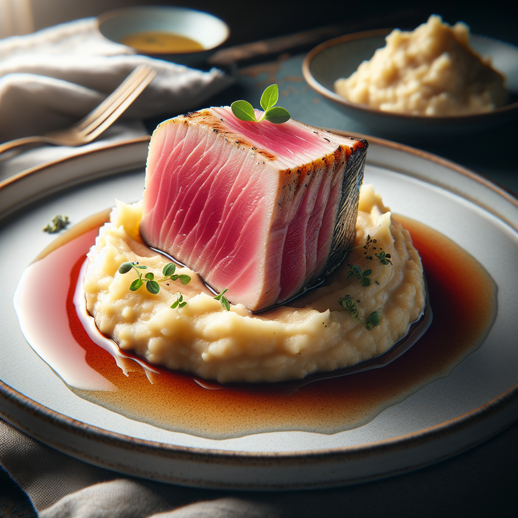 Nationalgericht Tuvalu: #Tuna with Breadfruit Mash# (Rezept)