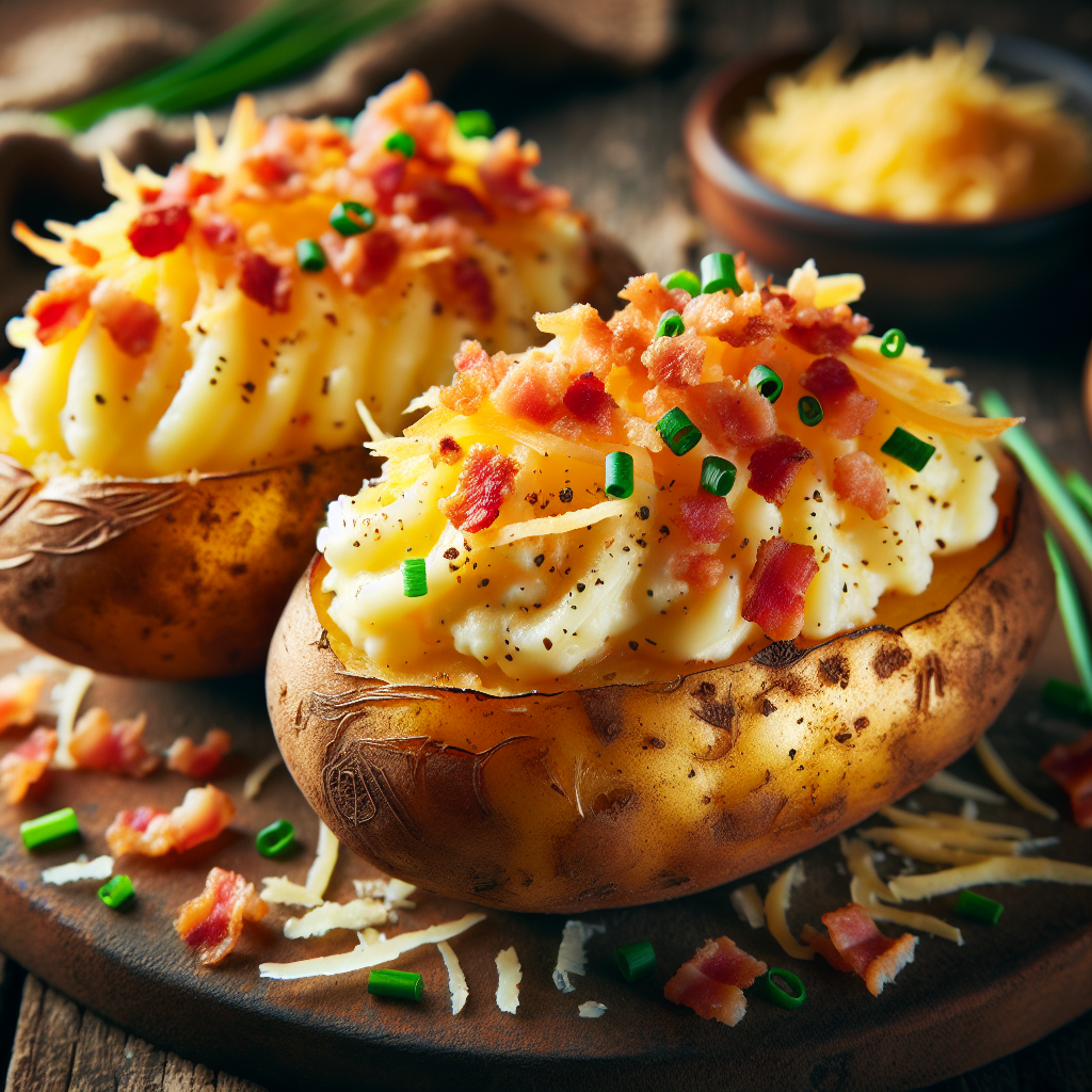 Nationalgericht USA: #Twice-Baked Potatoes# (Rezept)