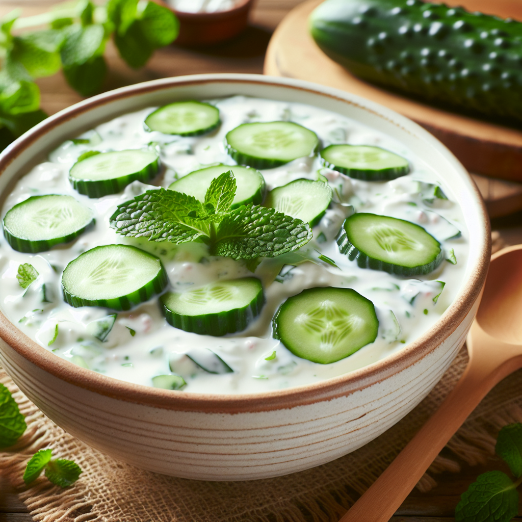 Nationalgericht Albanien: Tarator me kos dhe kastravec (Rezept)