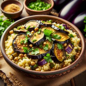 Nationalgericht Algerien: #Aubergine couscous# (Rezept)