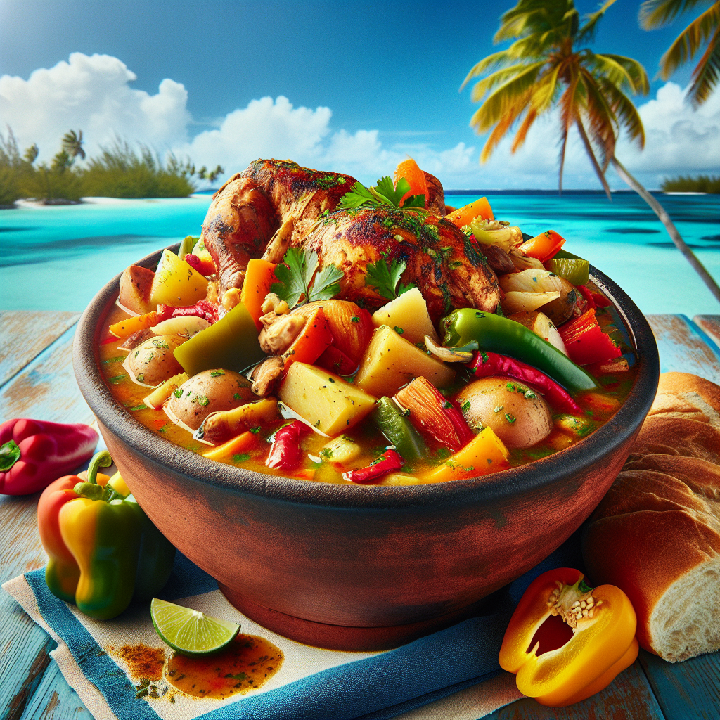 Nationalgericht Bahamas: #Bahamian Chicken Souse# (Rezept)