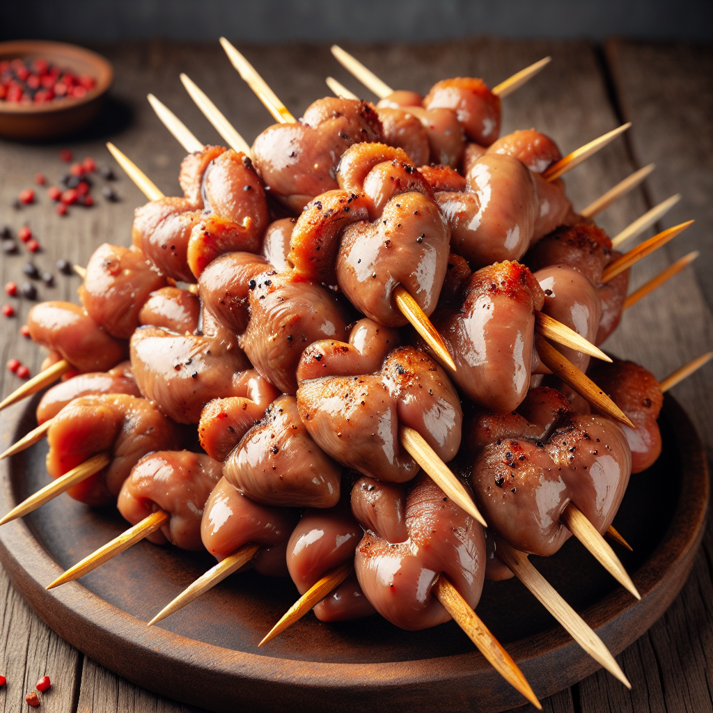 Nationalgericht Brasilien: #Espetinho de Coração# (Rezept)