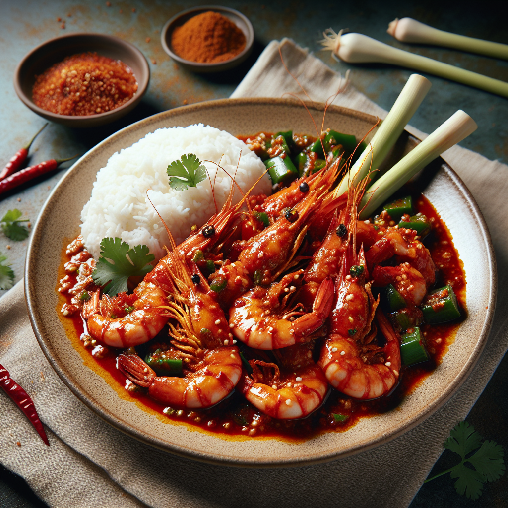 Nationalgericht Brunei: #Udang Sambal Serai Bersantan# (Rezept)