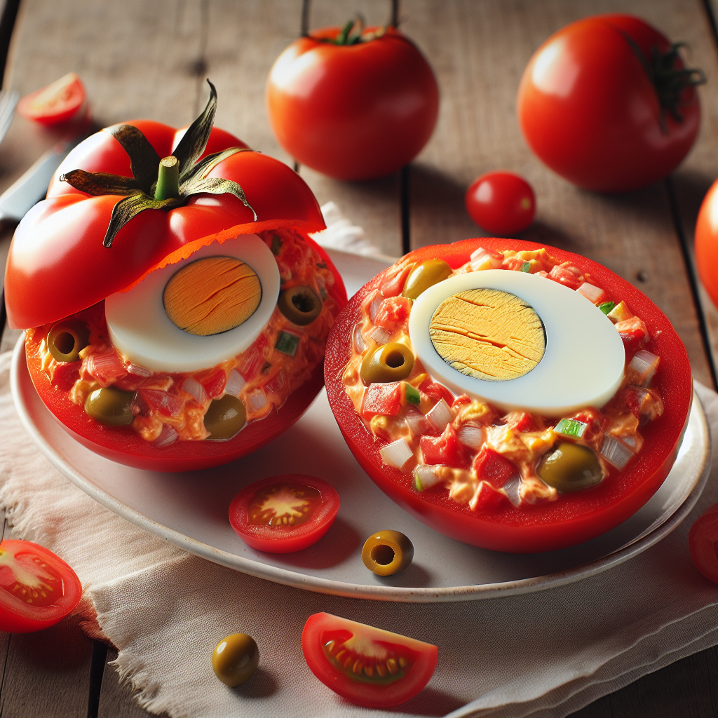 Nationalgericht Chile: #Tomates Rellenos a la Chilena# (Rezept)