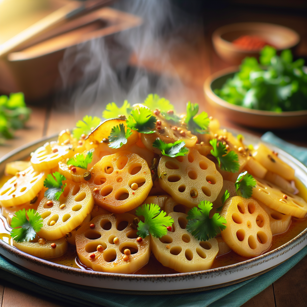 Nationalgericht China: Stir-Fried Lotus Root (Rezept)