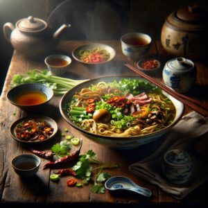 Nationalgericht China: #Yunnan Over the Bridge Noodles# (Rezept)
