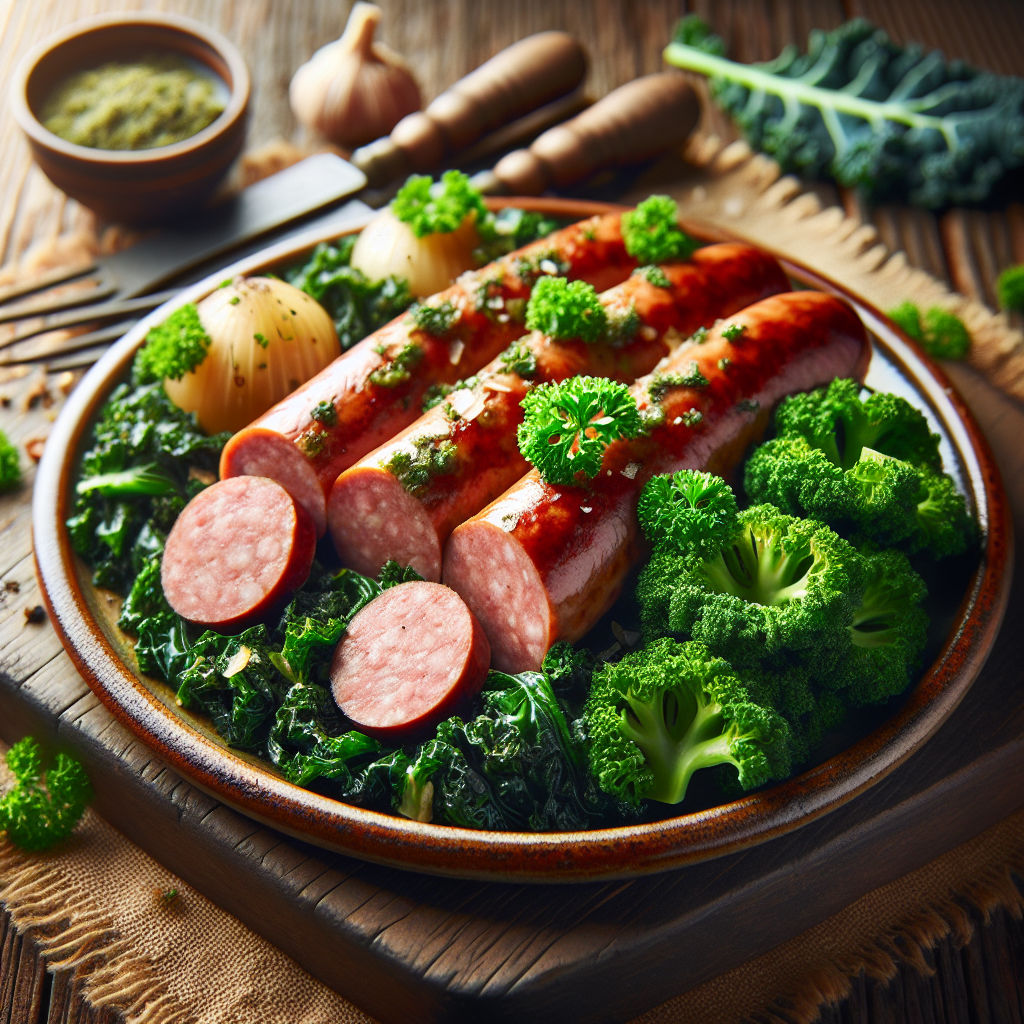Nationalgericht Deutschland: #Bregenwurst mit Grünkohl# (Rezept)