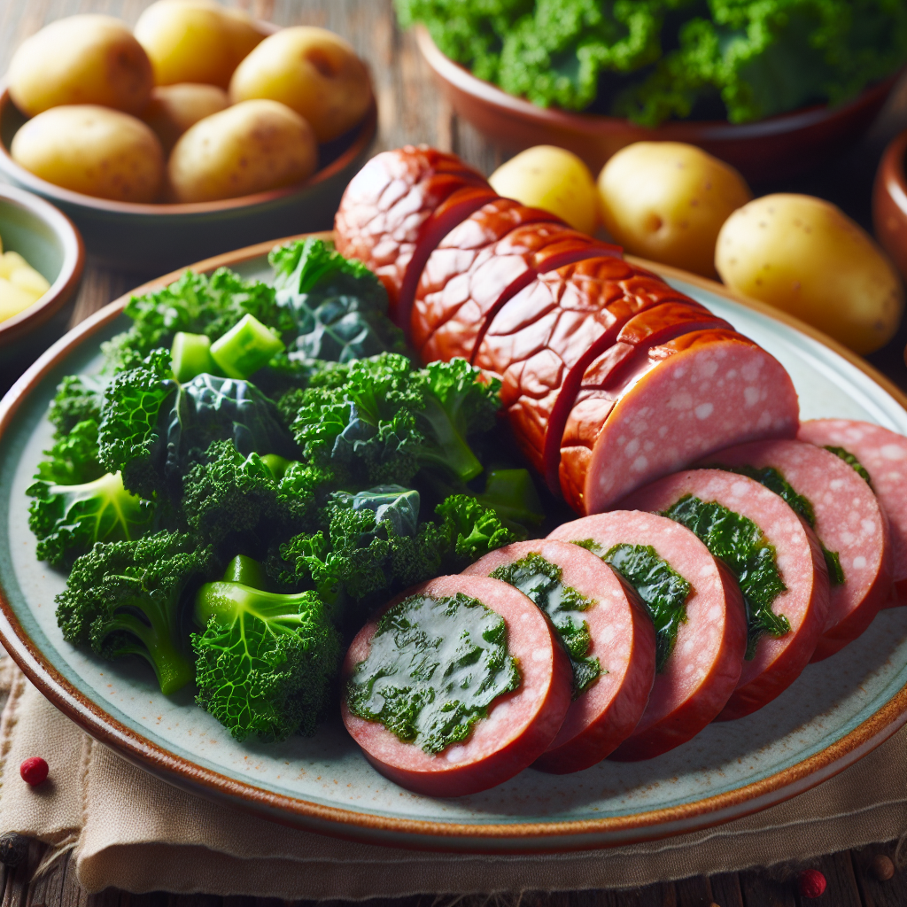 Nationalgericht Deutschland: #Bremer Pinkel mit Grünkohl# (Rezept)