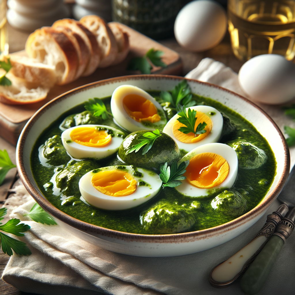 Nationalgericht Deutschland: #Eier in grüner Sauce# (Rezept)