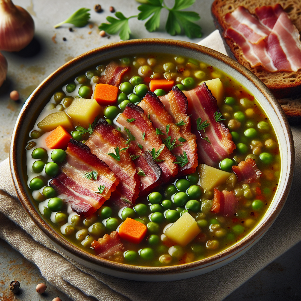Nationalgericht Deutschland: Erbseneintopf mit Speck (Rezept)