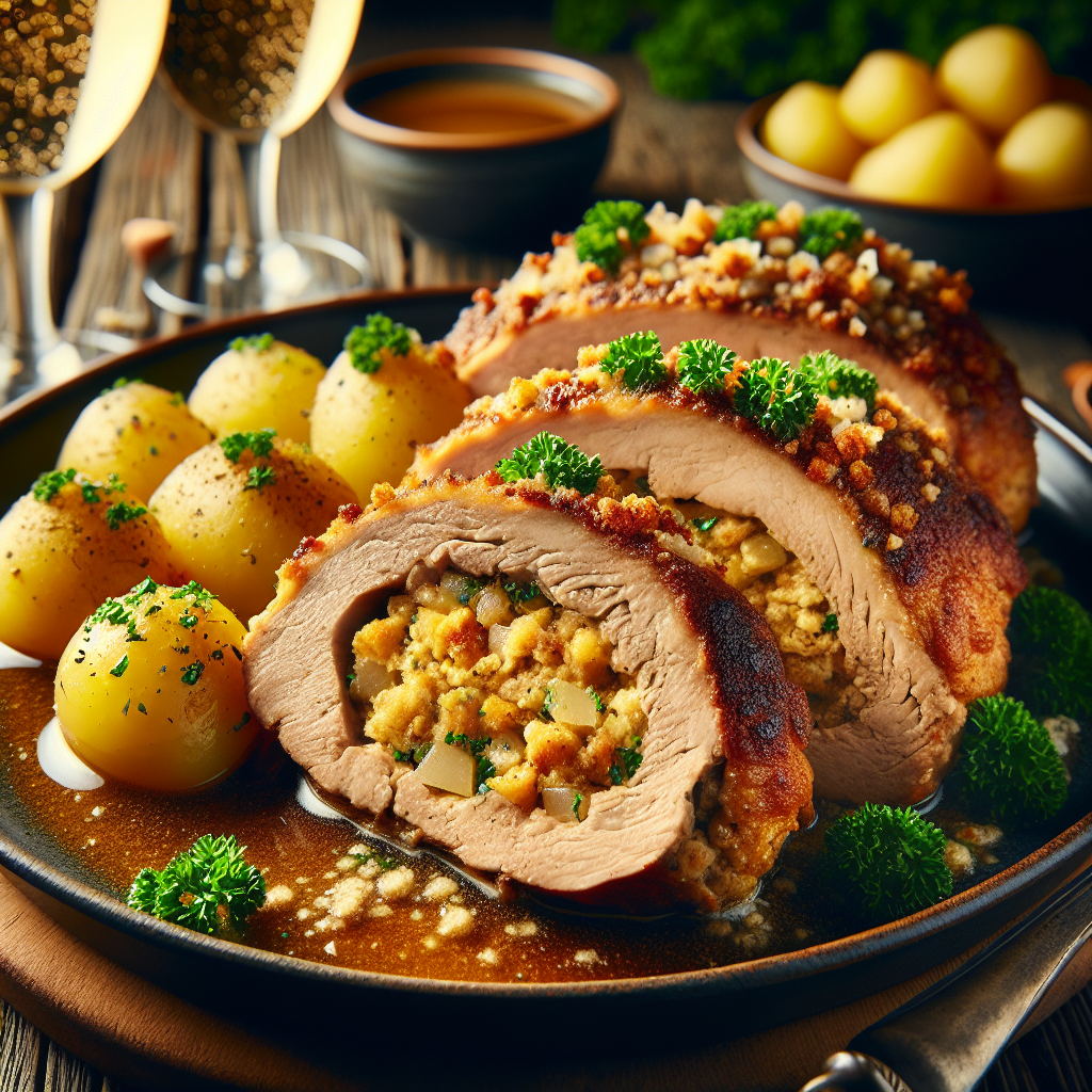 Nationalgericht Deutschland: #Gefüllte Kalbsbrust# (Rezept)