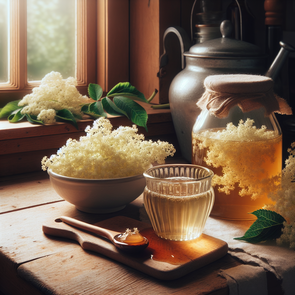 Nationalgericht Deutschland: #Holunderblütensirup# (Rezept)