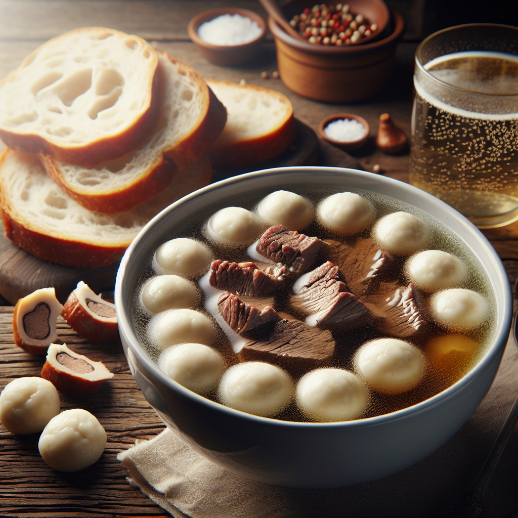 Nationalgericht Deutschland: #Rindfleischsuppe mit Markklößchen# (Rezept)