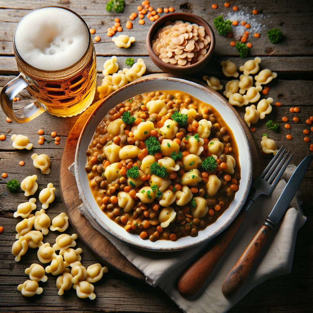 Nationalgericht Deutschland: Schwäbische Linsen mit Spätzle (Rezept)