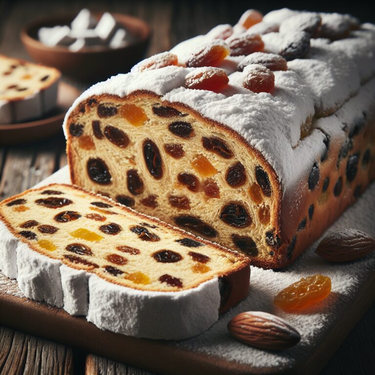 Stollen mit Marzipan – Nationalgericht aus Deutschland