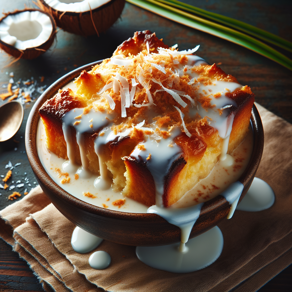 Nationalgericht Dominica: #Kokosnuss-Brotpudding# (Rezept)