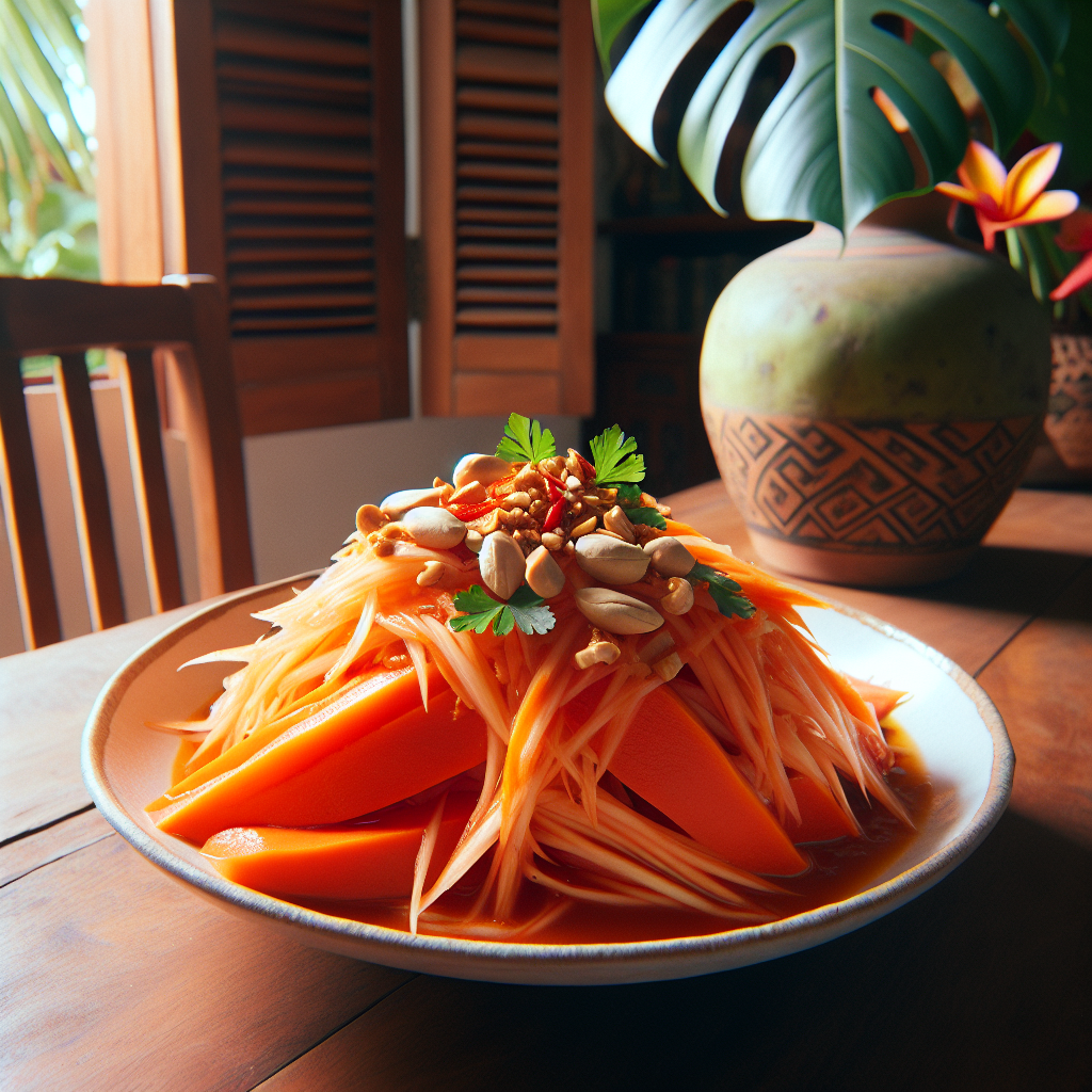 Nationalgericht Dominica: #Papaya-Salat# (Rezept)