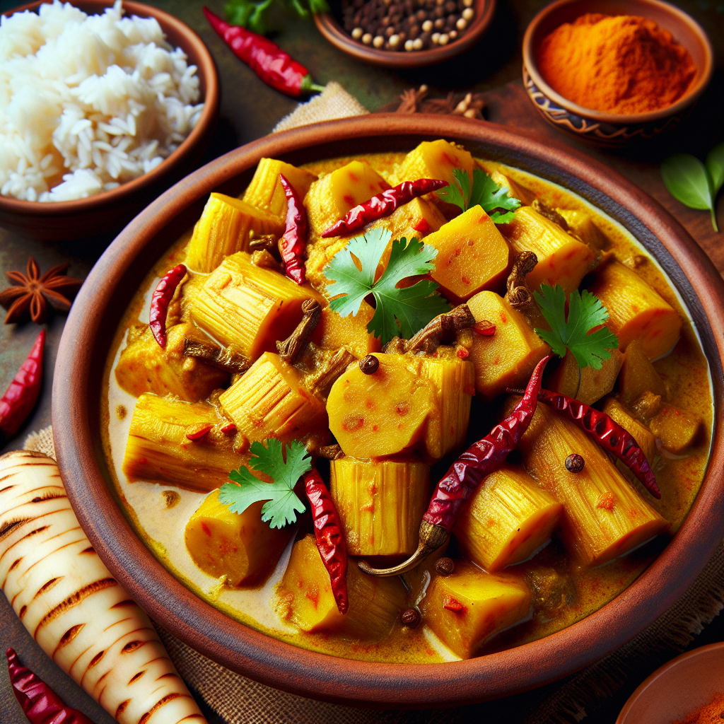 Nationalgericht Dominica: #Taro-Knollen-Curry# (Rezept)