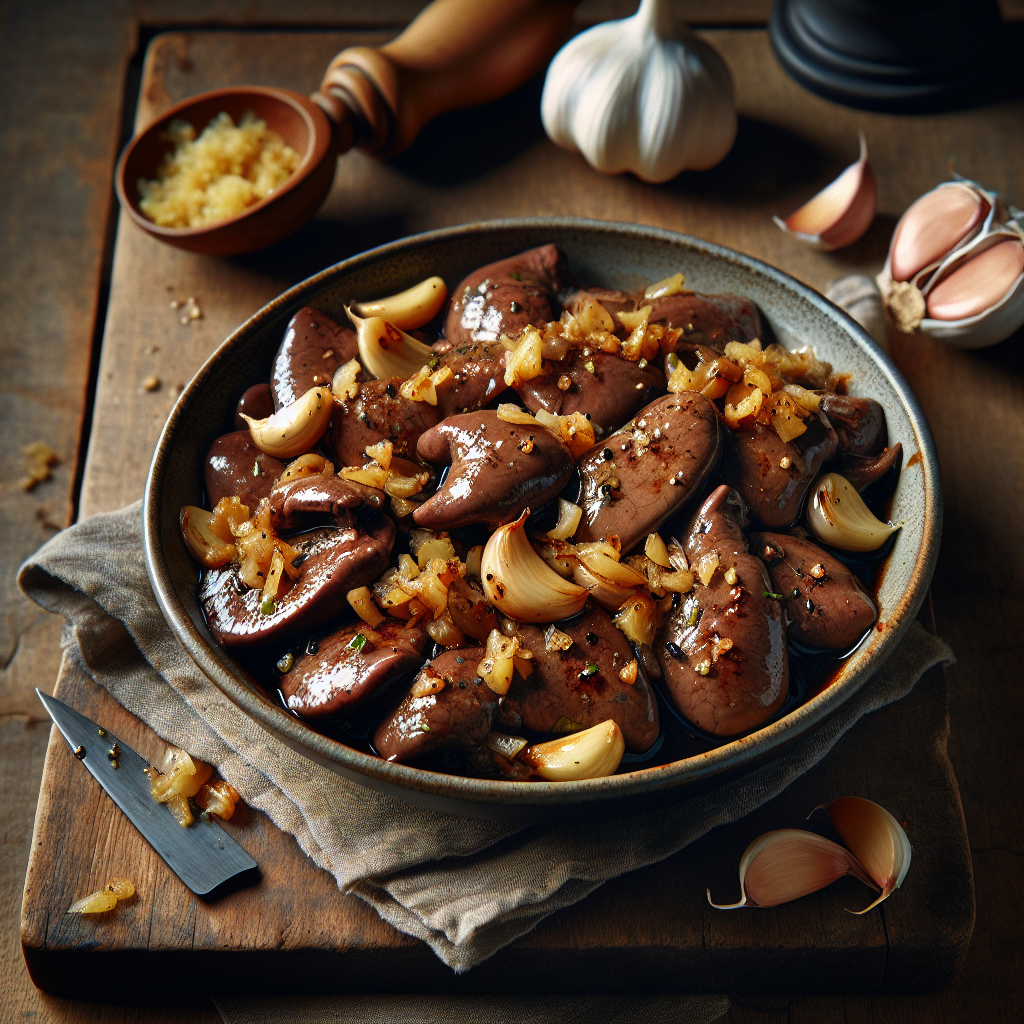 Nationalgericht Ägypten: Chicken Liver with Garlic (Rezept)
