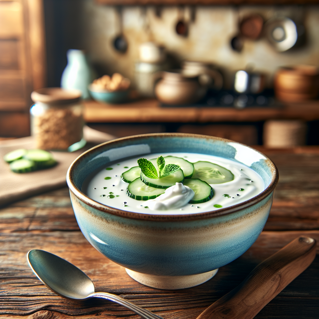 Nationalgericht Ägypten: Chilled Yogurt Cucumber Soup (Rezept)