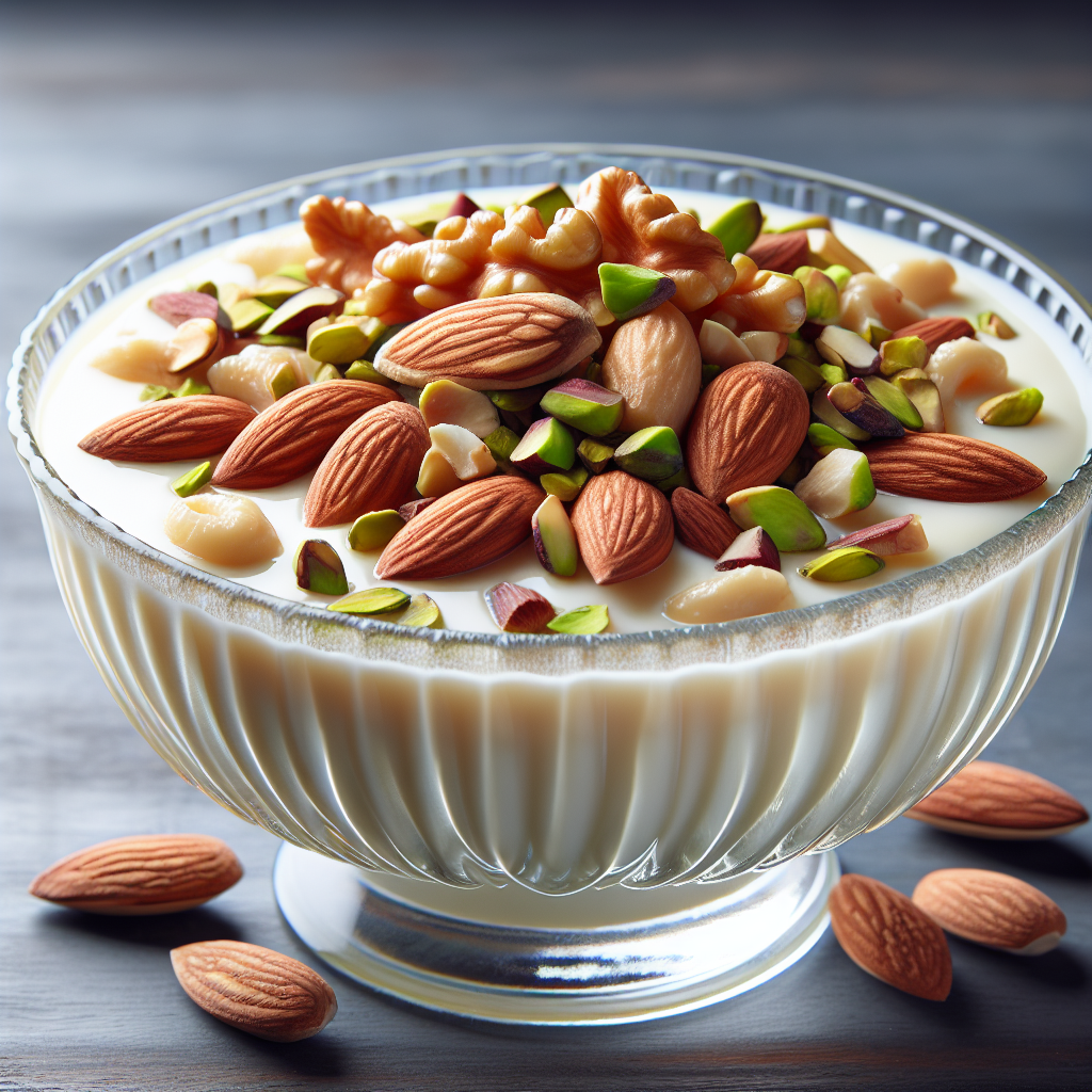 Nationalgericht Ägypten: Mehalabeya with Nuts (Rezept)