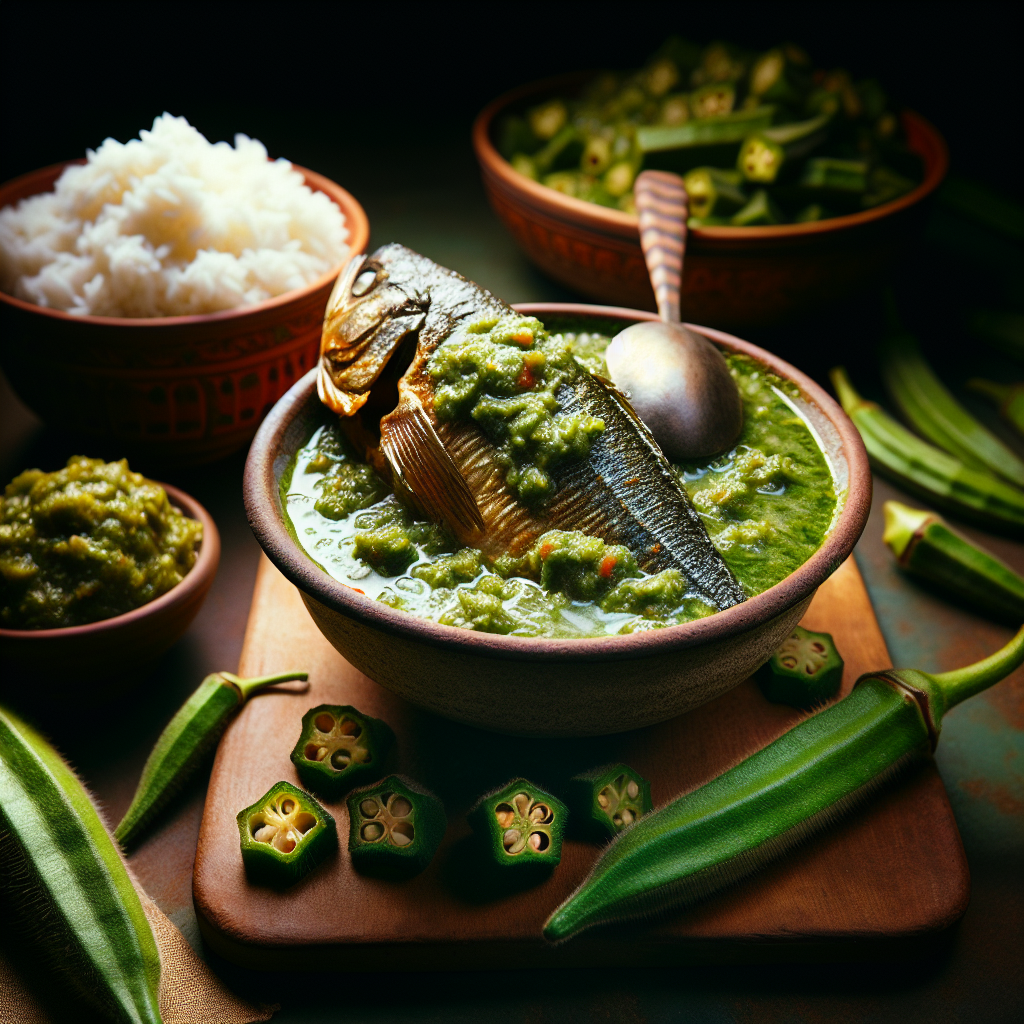 Nationalgericht Äquatorialguinea: #Okra-Sauce mit Fisch# (Rezept)
