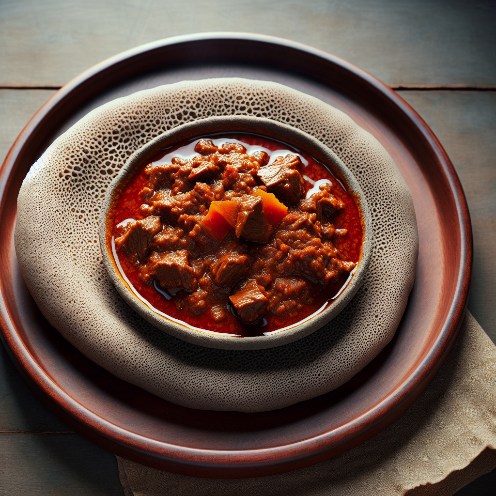 Nationalgericht Dschibuti: #Injera mit Zigni# (Rezept)