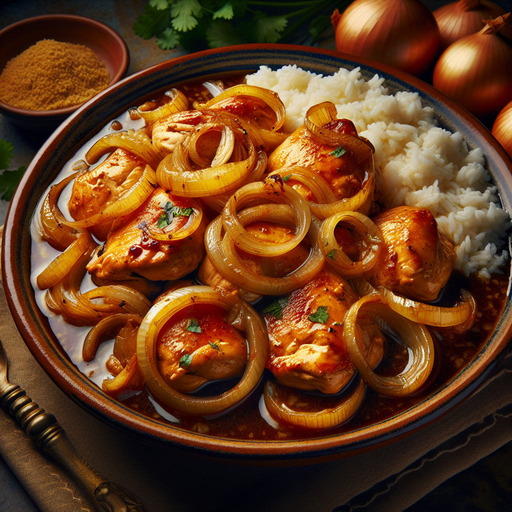 Nationalgericht El Salvador: #Pollo encebollado# (Rezept)