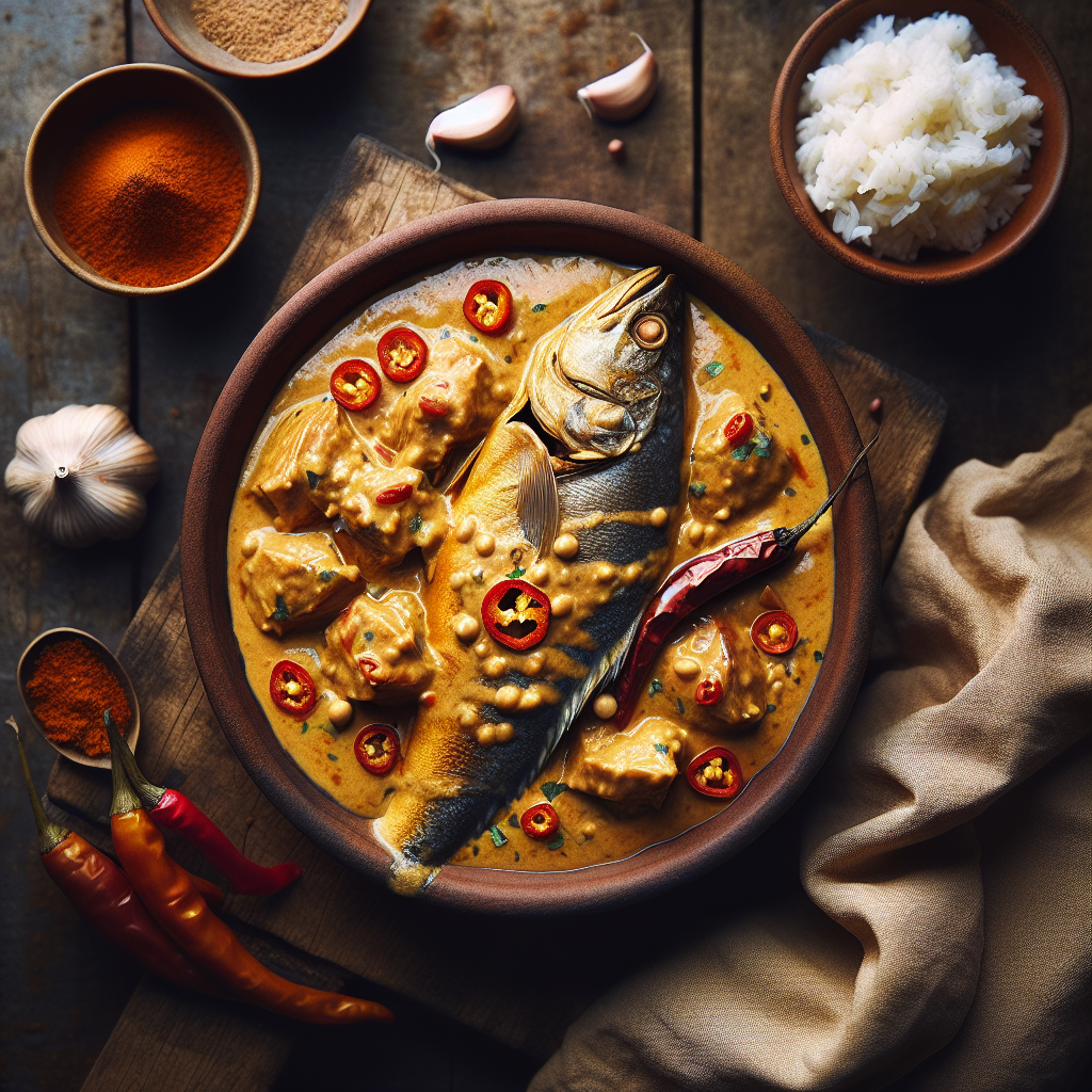 Nationalgericht Elfenbeinküste: #Sauce d’Arachide avec Poisson Fumé# (Rezept)