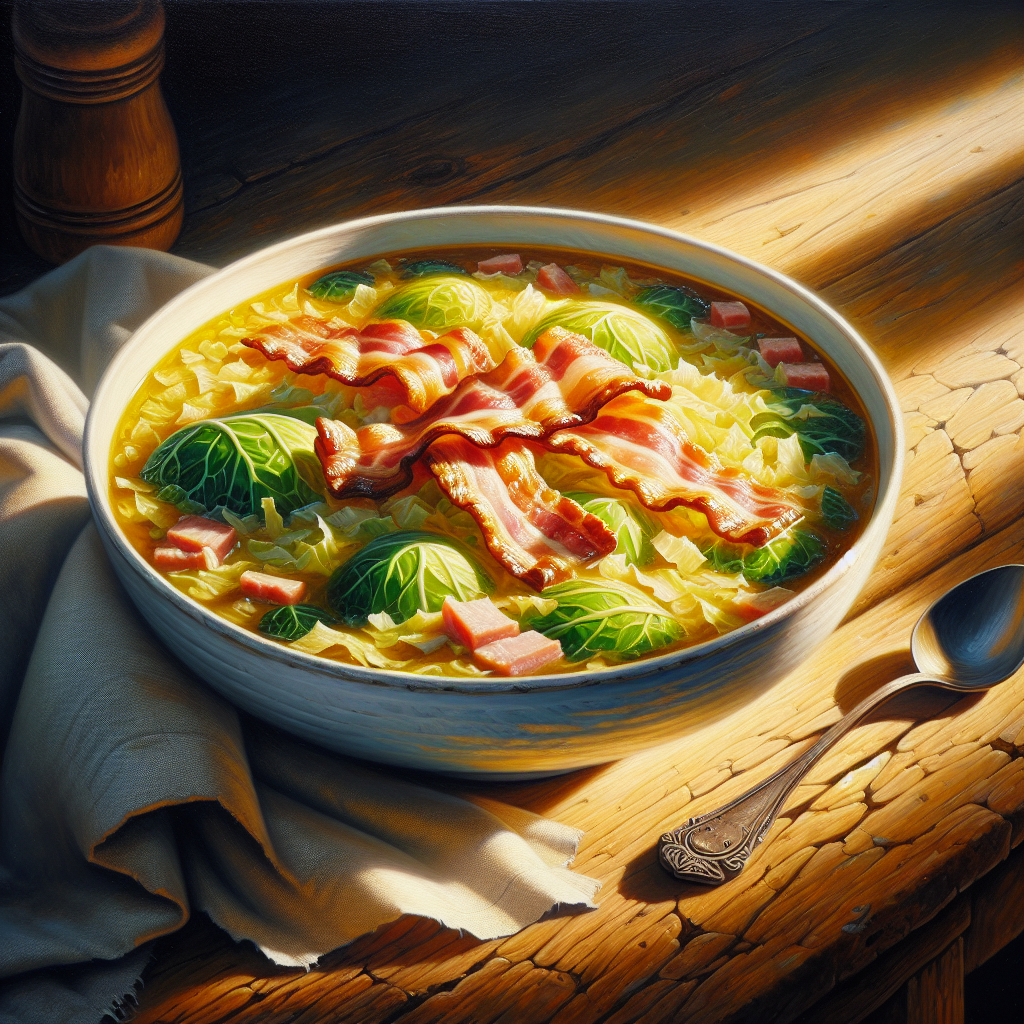 Nationalgericht England: #Cabbage and Bacon Soup# (Rezept)