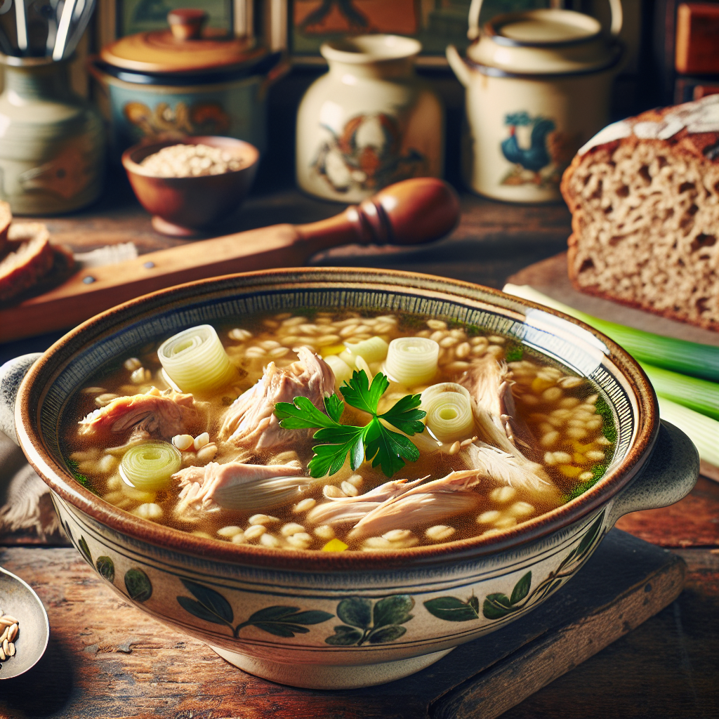 Nationalgericht England: #Cock-a-Leekie Soup# (Rezept)